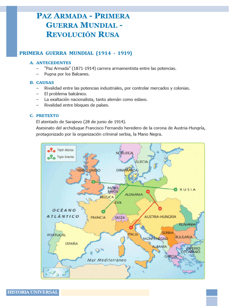 Causas y Consecuencias de la Primera Guerra Mundial | PDF | Vladimir ...