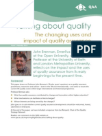 Talking Bout Quality: The Changing Uses and Impact of Quality Assurance