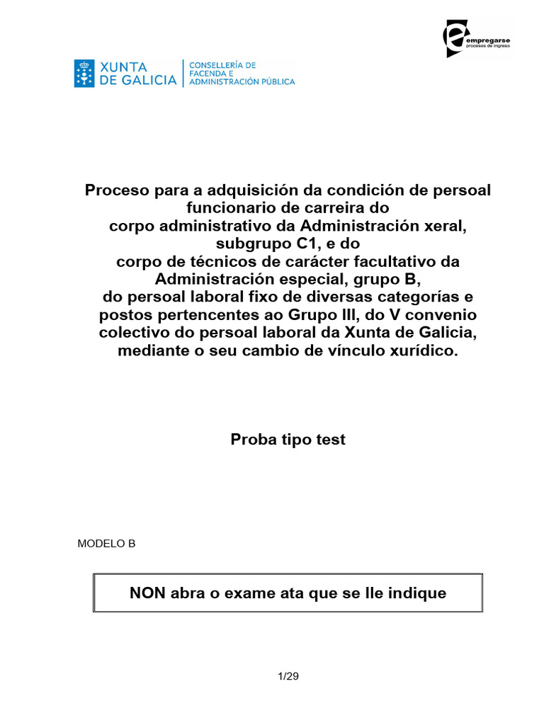 Exame C1 Modelo B | PDF