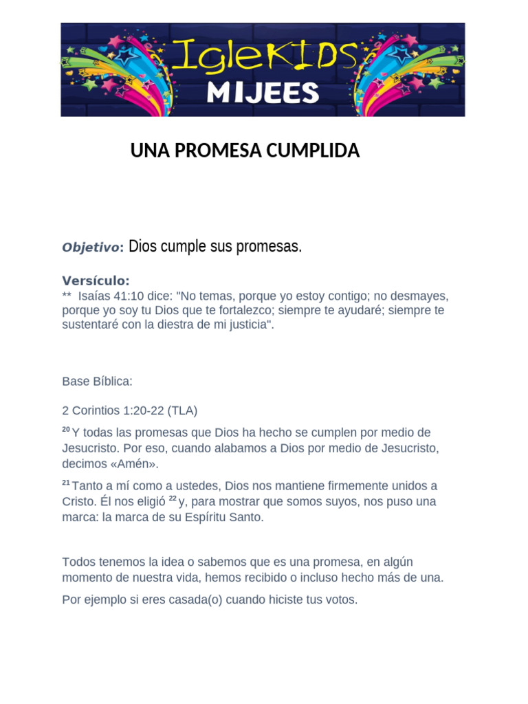 Las Promesas de Dios | PDF