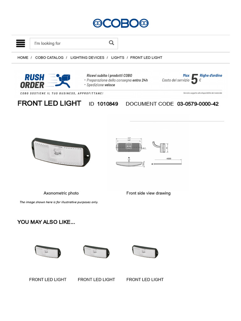 Front Led Light - 1010849 | PDF