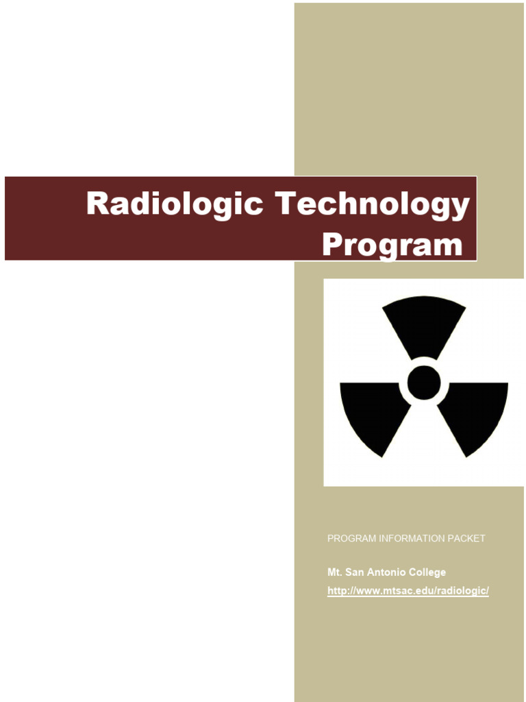 Mt. SAC Radiologic Technology Program Guide | PDF | Medical Imaging ...