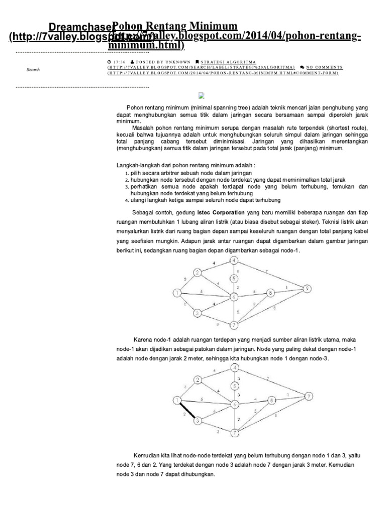 Pohon Rentang Minimum - Dreamchaser | PDF