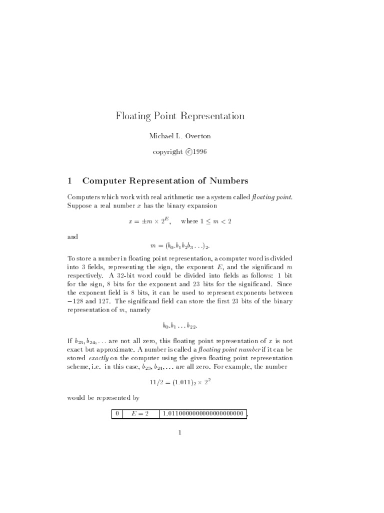 Floating Point Representation | PDF | Rounding | Significant Figures