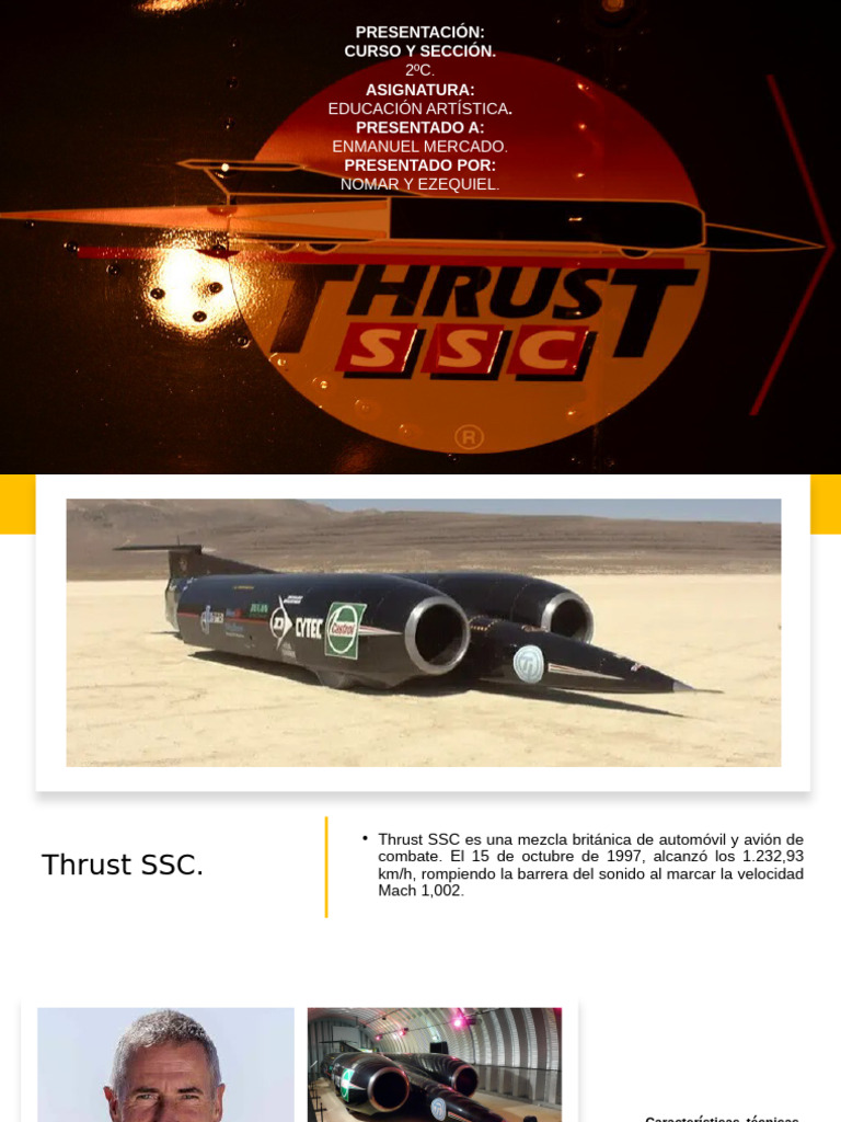 Thrust SSC: Récord y Características | PDF