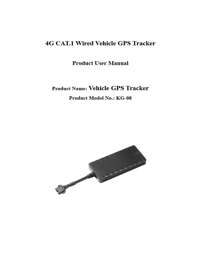 KG-08 GPS Tracker User Manual | PDF | Relay | Global Positioning System