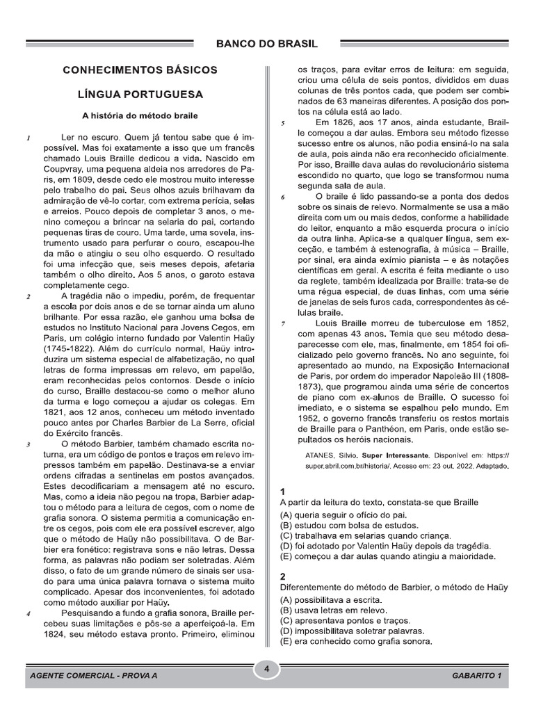 prova bb | PDF