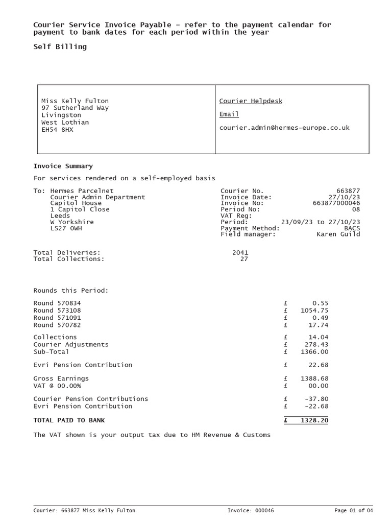 Courier Invoice Summary Oct 2023 | PDF | Economies | Value Added Tax