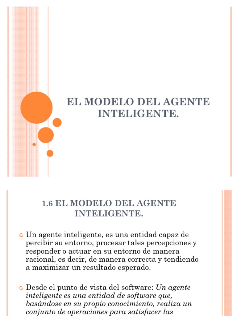  El Modelo Del Agente Inteligente | PDF