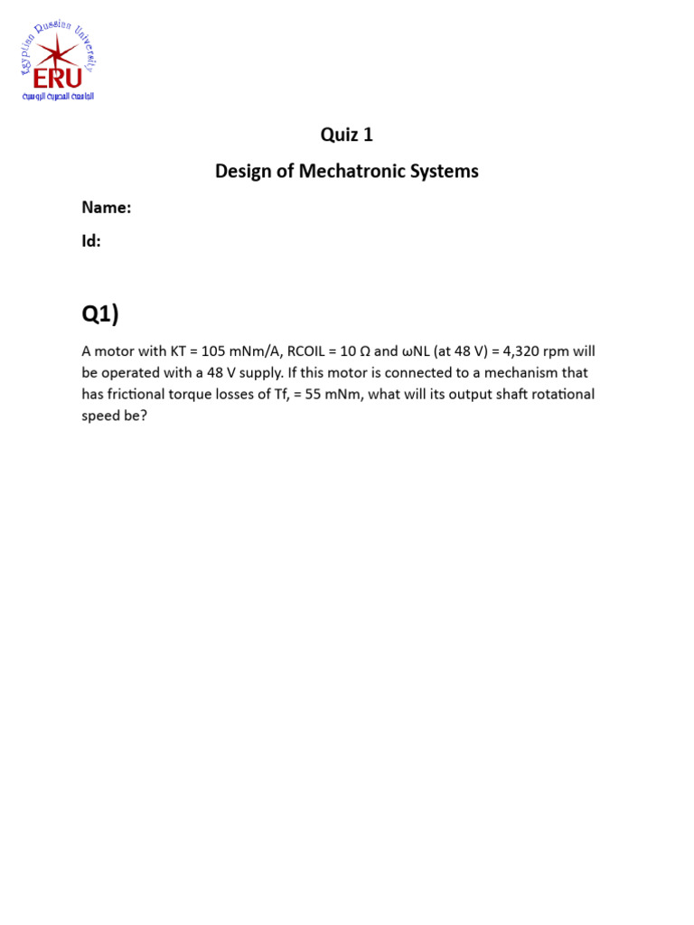 Quiz 1 Design | PDF