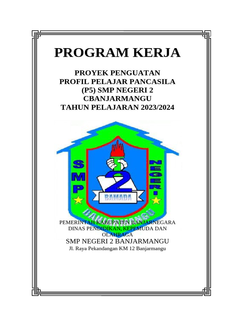 Program P5 SMP Negeri 2 Banjarmangu 2023 | PDF
