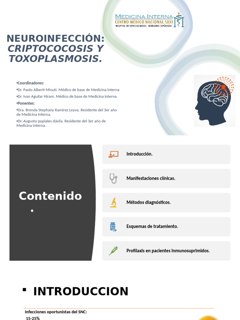 Criptococosis y Toxoplasmosis: Diagnóstico y Tratamiento | PDF | VIH ...