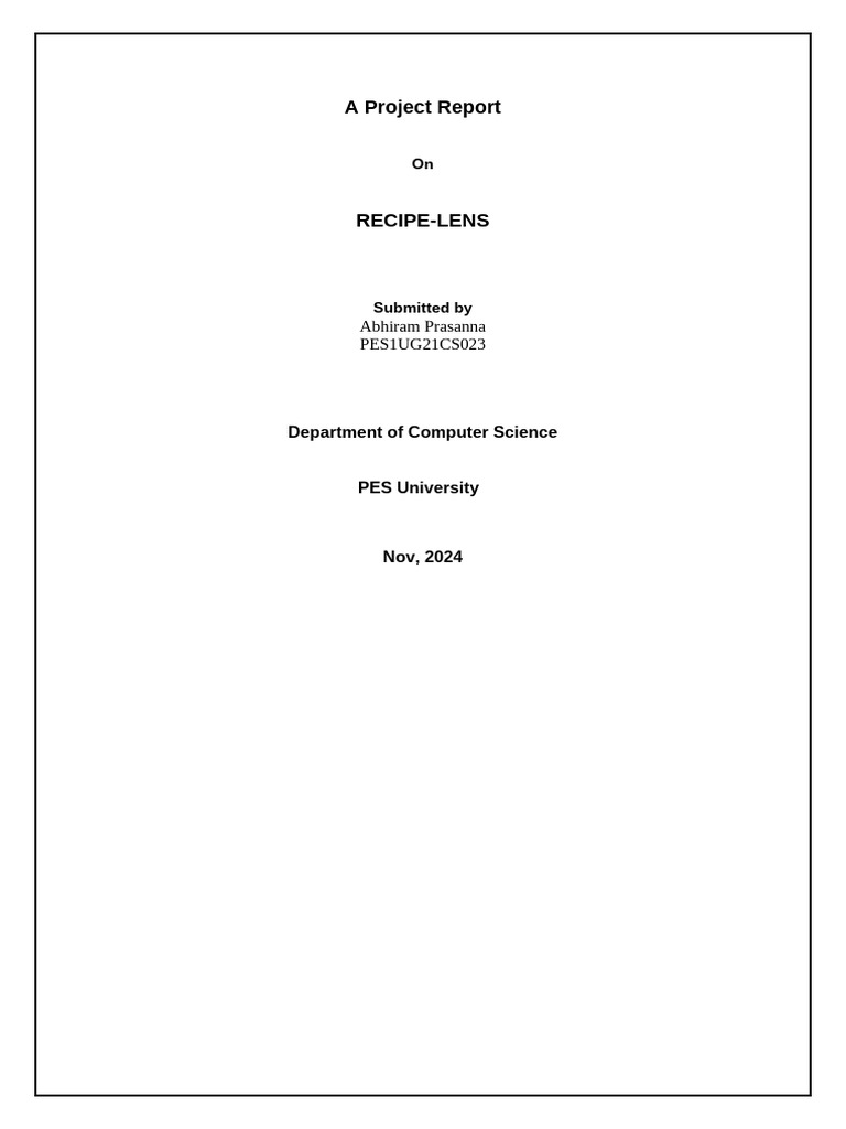 Recipe Lens: AI-Powered Recipe Generator | PDF | Model–View–Controller ...