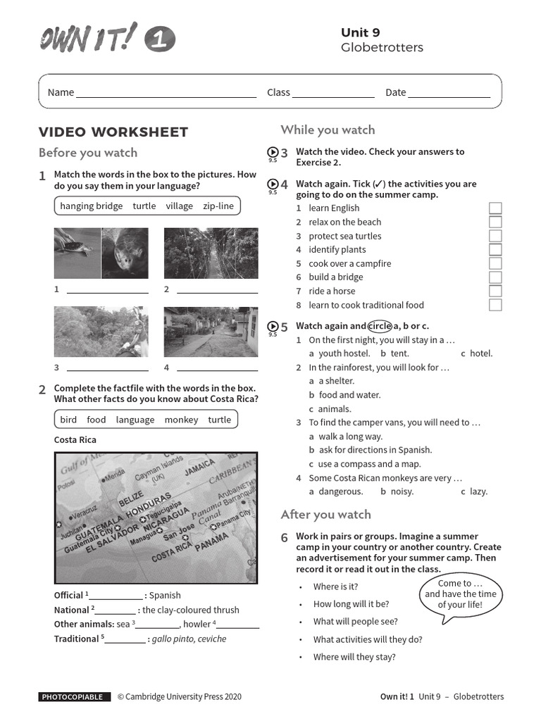 Globetrotters Unit9 Without Answers | PDF
