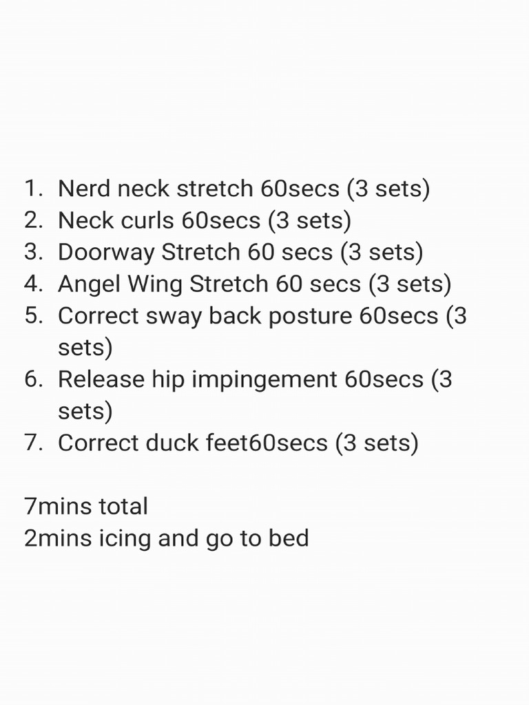 Evening Stretch Routine | PDF