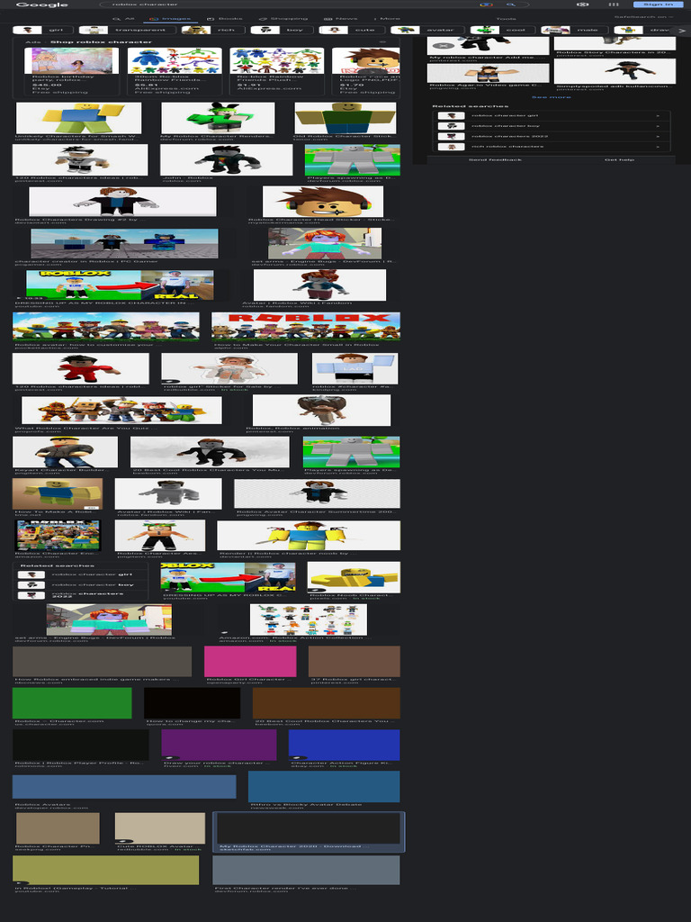 Roblox Character Ideas and Resources | PDF