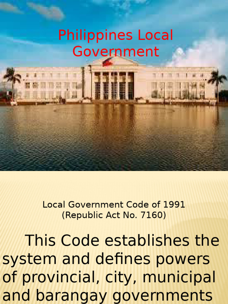 Phil.-Local-Govt | PDF | Decentralization | Local Government