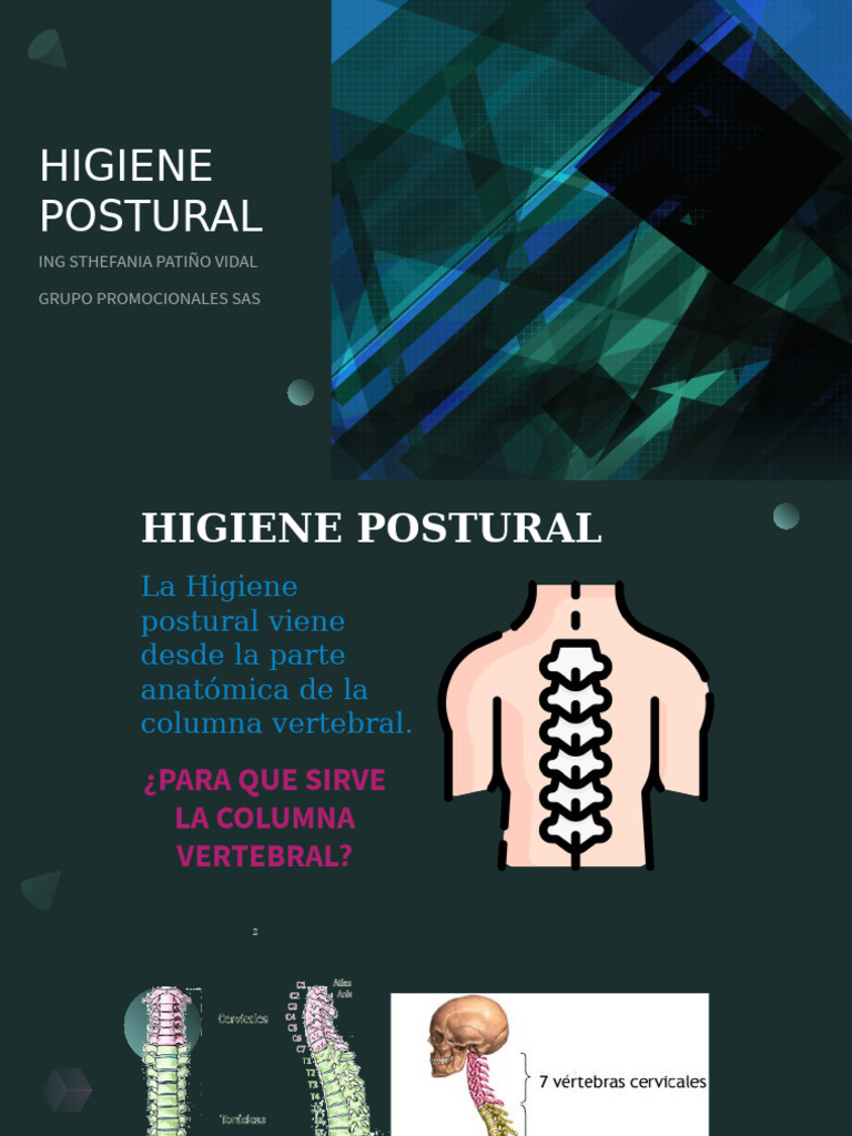 Higiene Postural y Salud Vertebral | PDF
