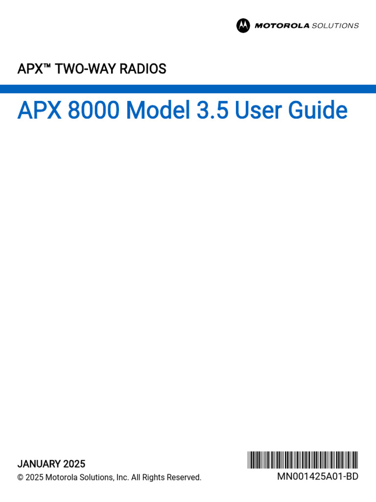 APX 8000 Model 3.5 User Guide | PDF | Copyright | Trademark