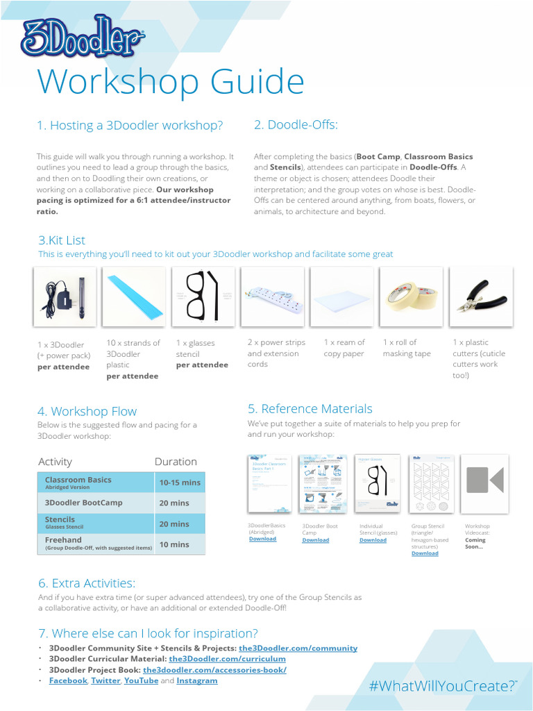 3Doodler Workshop Guide | PDF