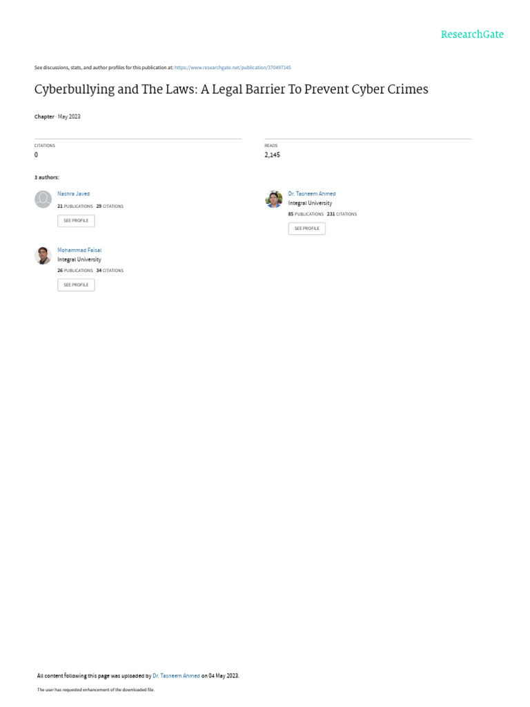 Cyberbullying Laws and Prevention Challenges | PDF | Cyberbullying ...