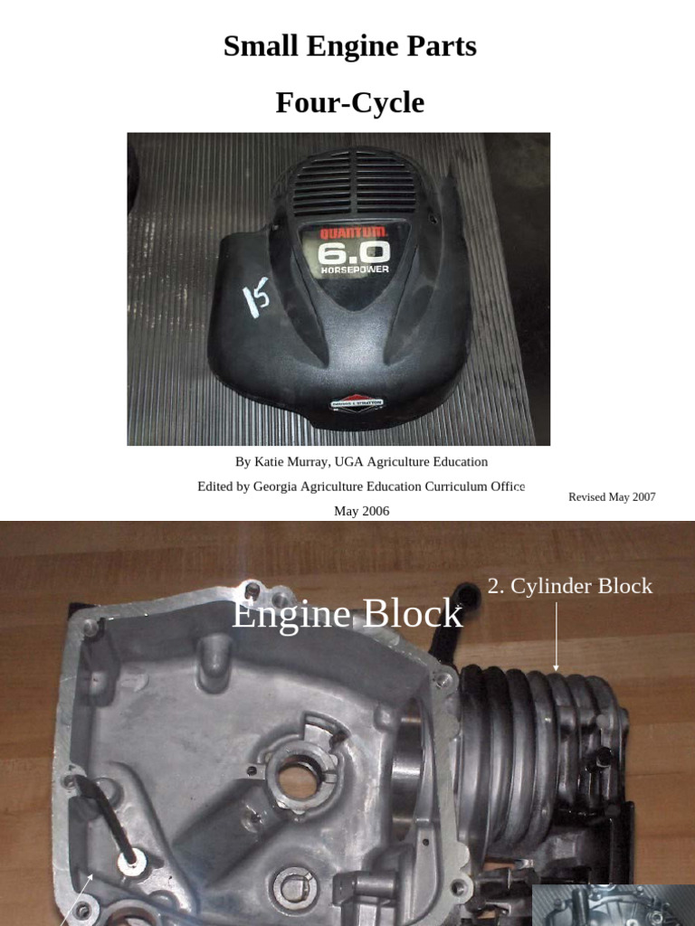 Small Engine Parts Overview Guide | PDF | Internal Combustion Engine ...