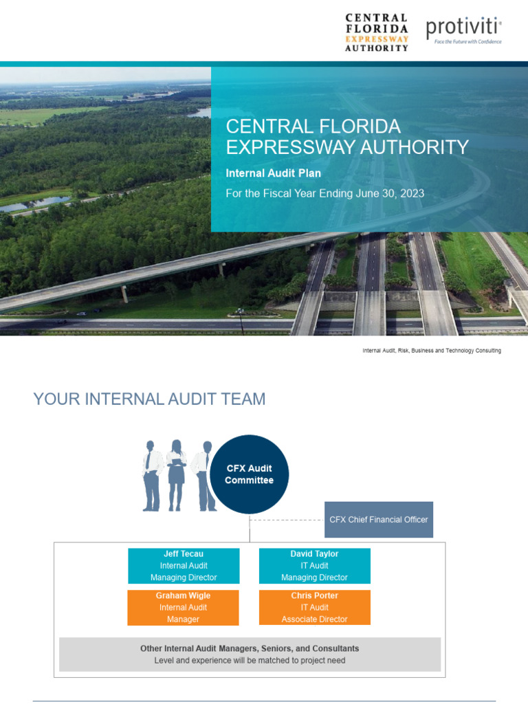 CFX 2023 Internal Audit Plan Overview | PDF | Internal Audit | Internal ...