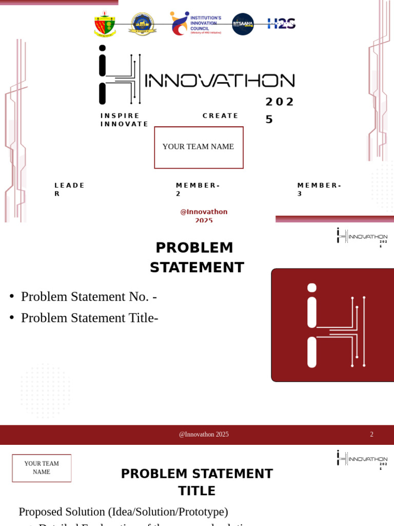 Innovathon 2025 Team Presentation | PDF | Innovation | Computing