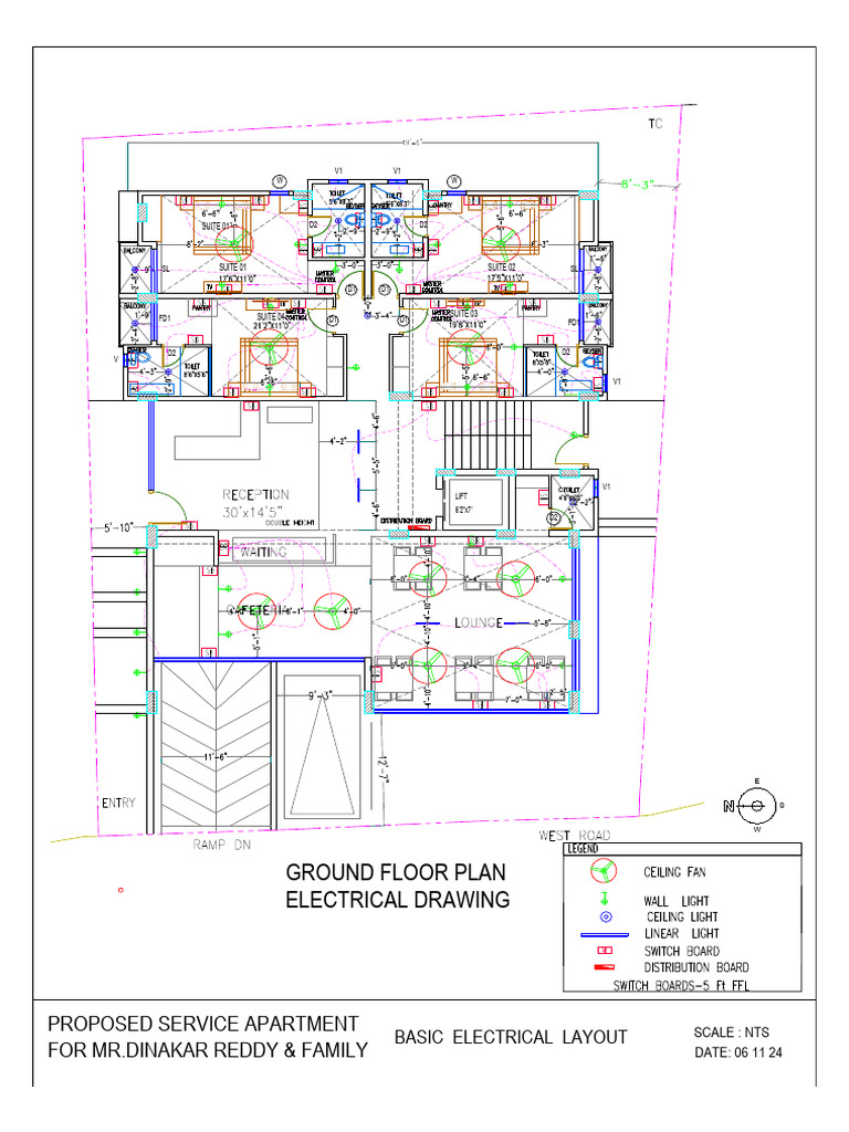 Mrs - Rajasree Sa Basic Electrical Layout GF | PDF