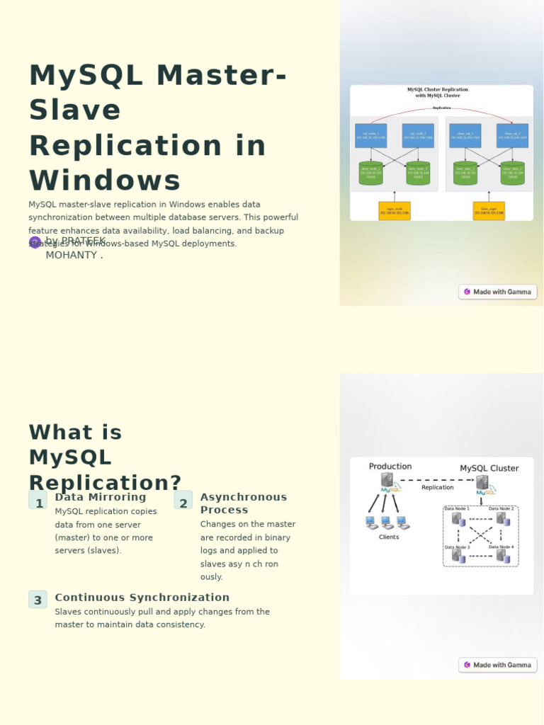 MySQL Master Slave Replication in Windows (1).PDF | PDF | Replication ...