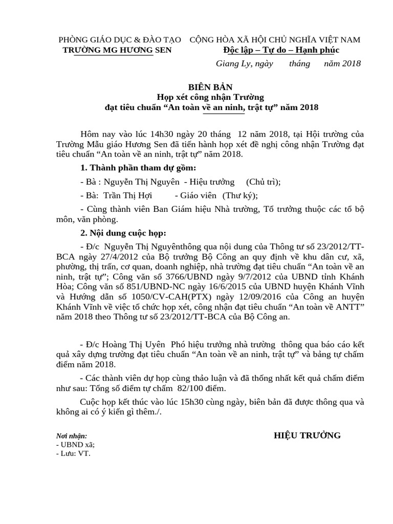 Biên bản họp | PDF