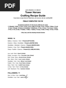 Tower Heroes: Crafting Recipe Guide