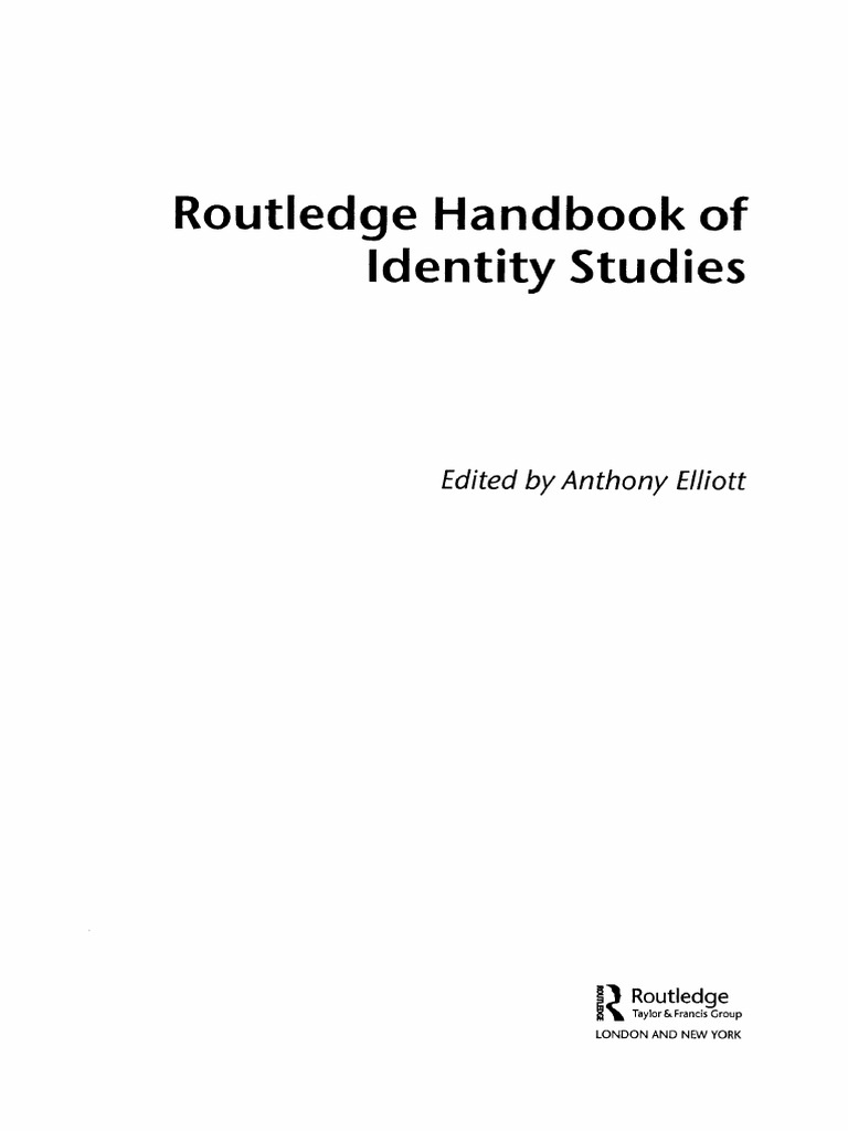 Routledge Identity: Handbook Studies | PDF | Liberal Arts Education ...