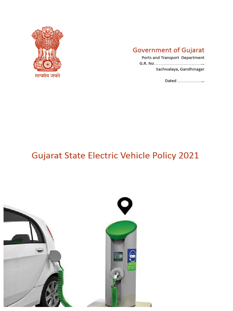 Gujarat State EV Policy 2021 | PDF | Electric Vehicle | Subsidy
