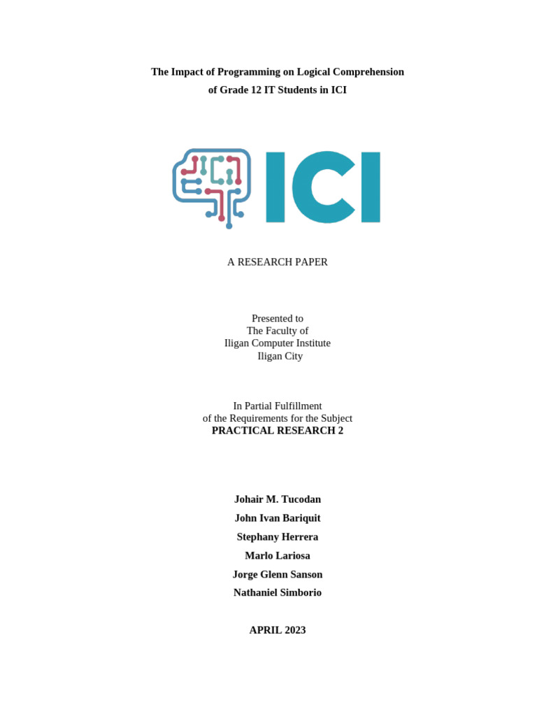 Enhancing Logical Thinking Through Programming | PDF | Computer ...