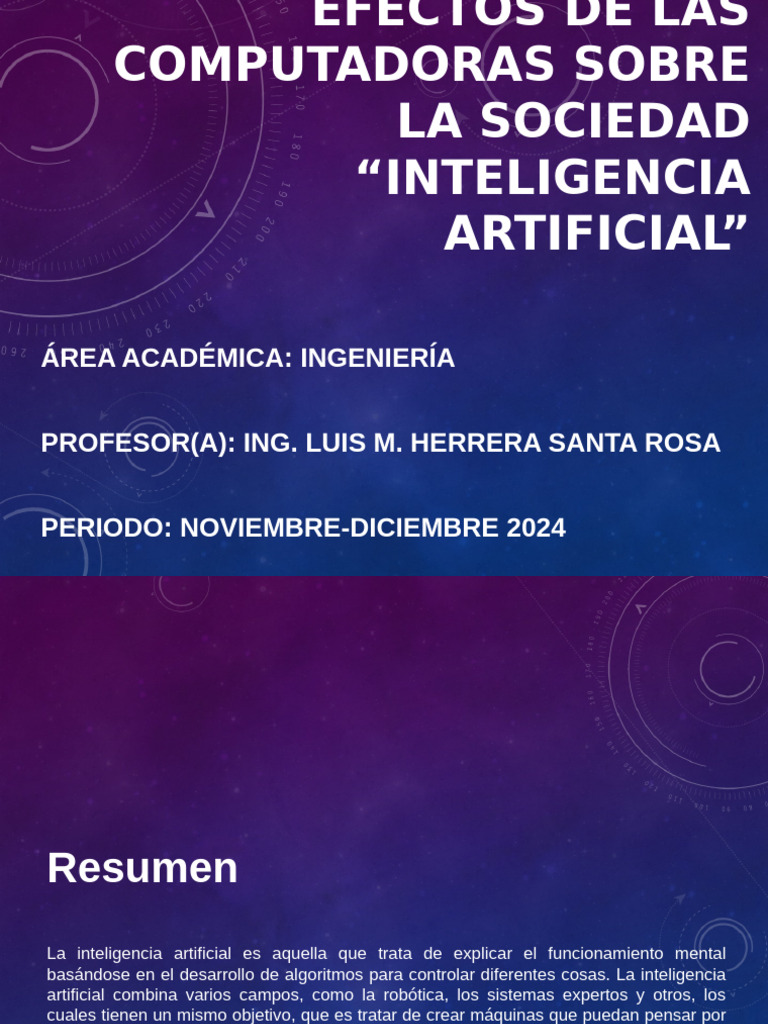 Impacto de la IA en la Sociedad | PDF | Inteligencia artificial ...