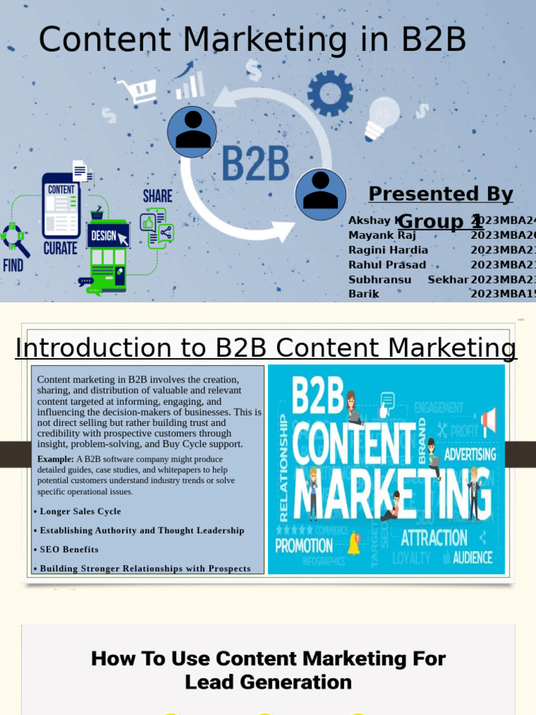 B2B Content Marketing Guide 2023 | PDF | Marketing | Customer ...