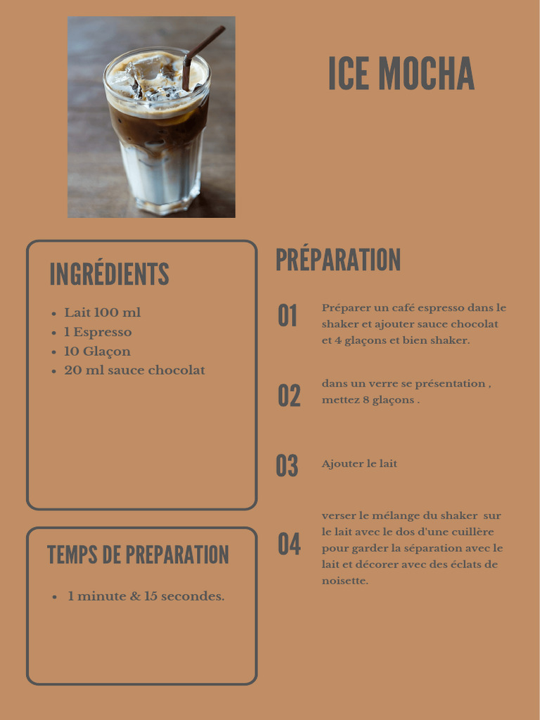 Recette d'Ice Mocha Gourmand | PDF
