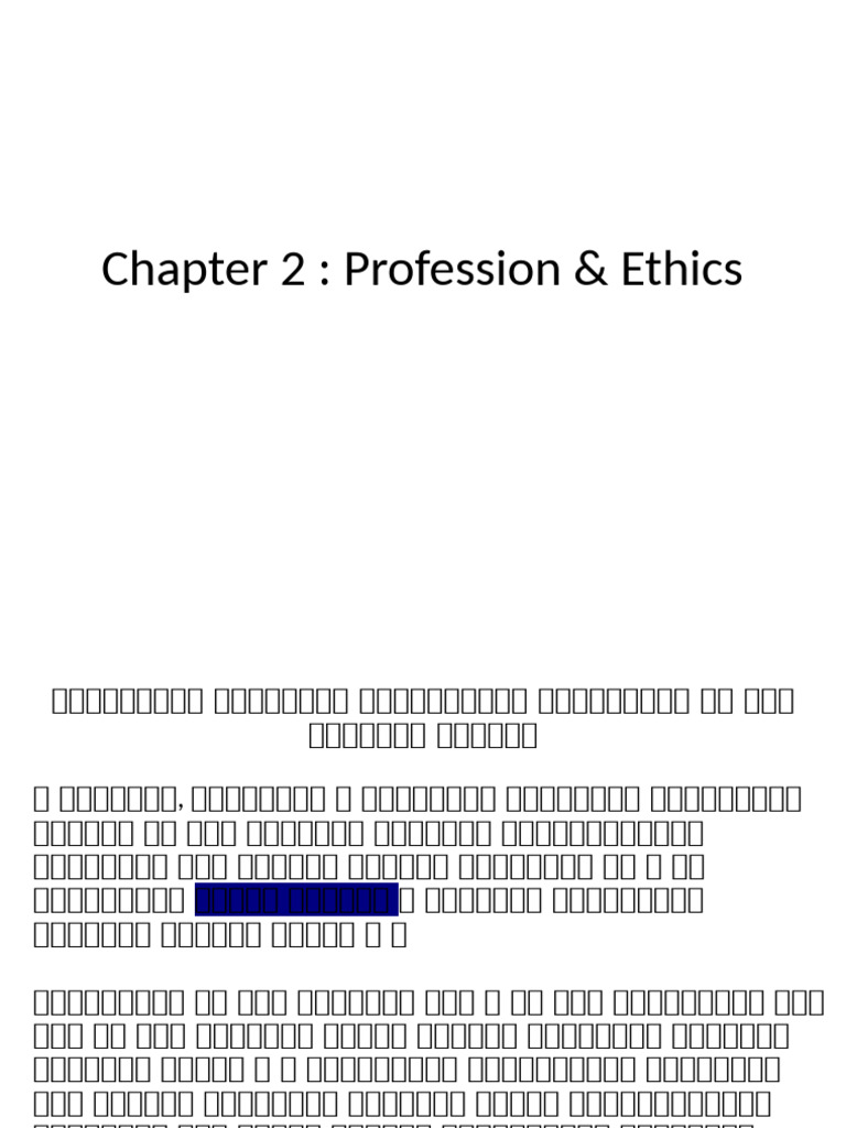 Chapter 2 Profession and Ethics Final | PDF | Legal Liability | Morality
