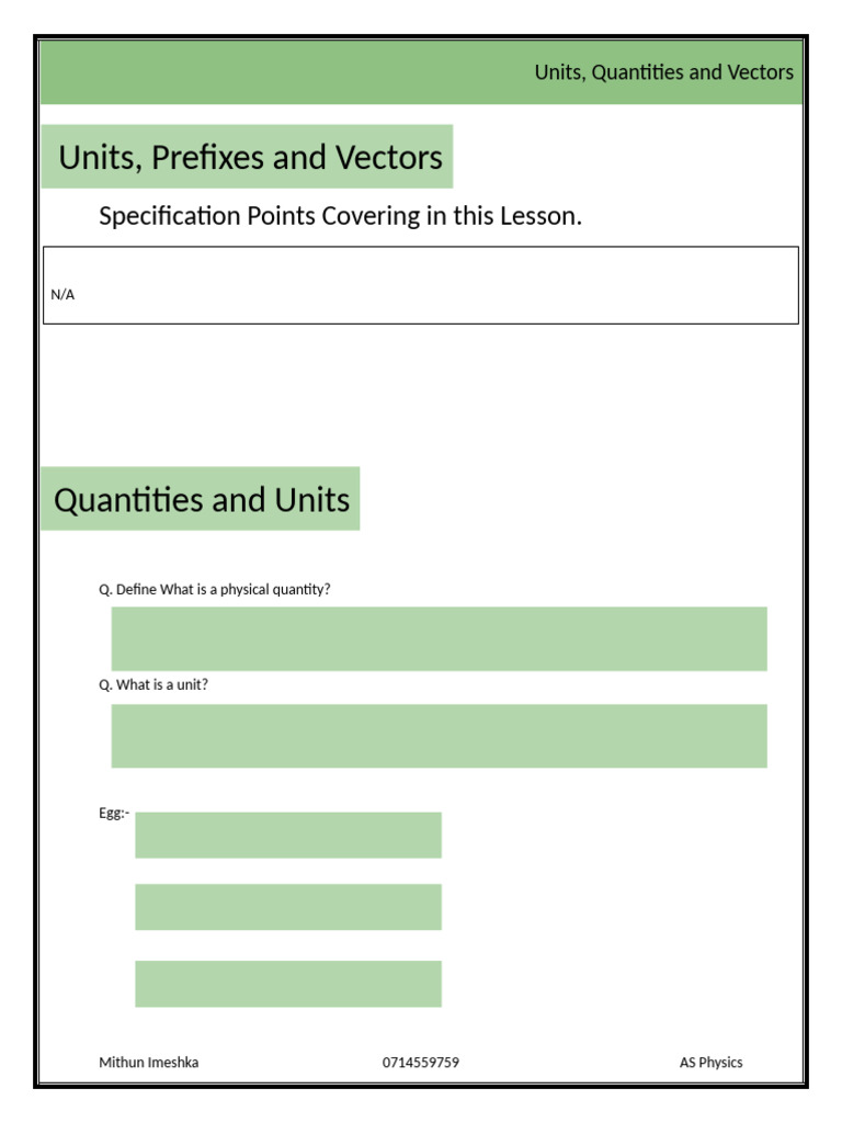 Understanding Units and Prefixes in Physics | PDF