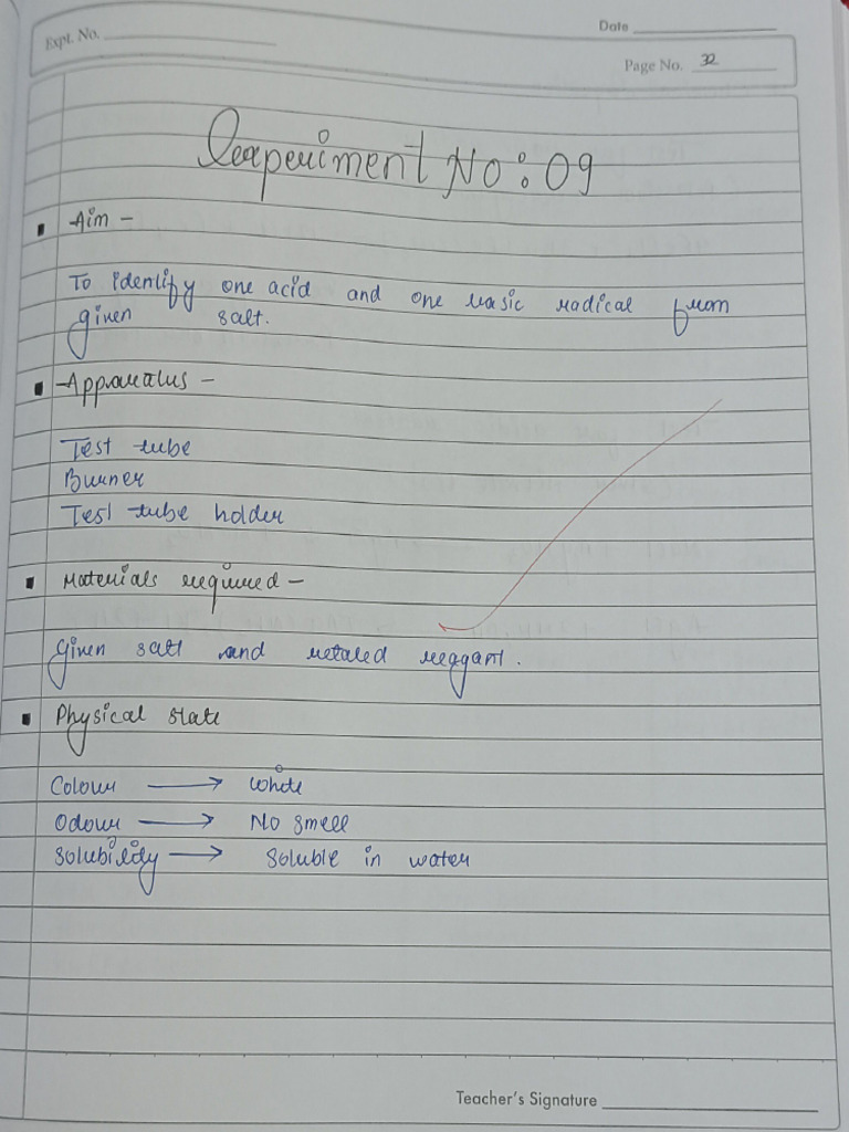 Chemistry Practical Notes. 9&10 | PDF