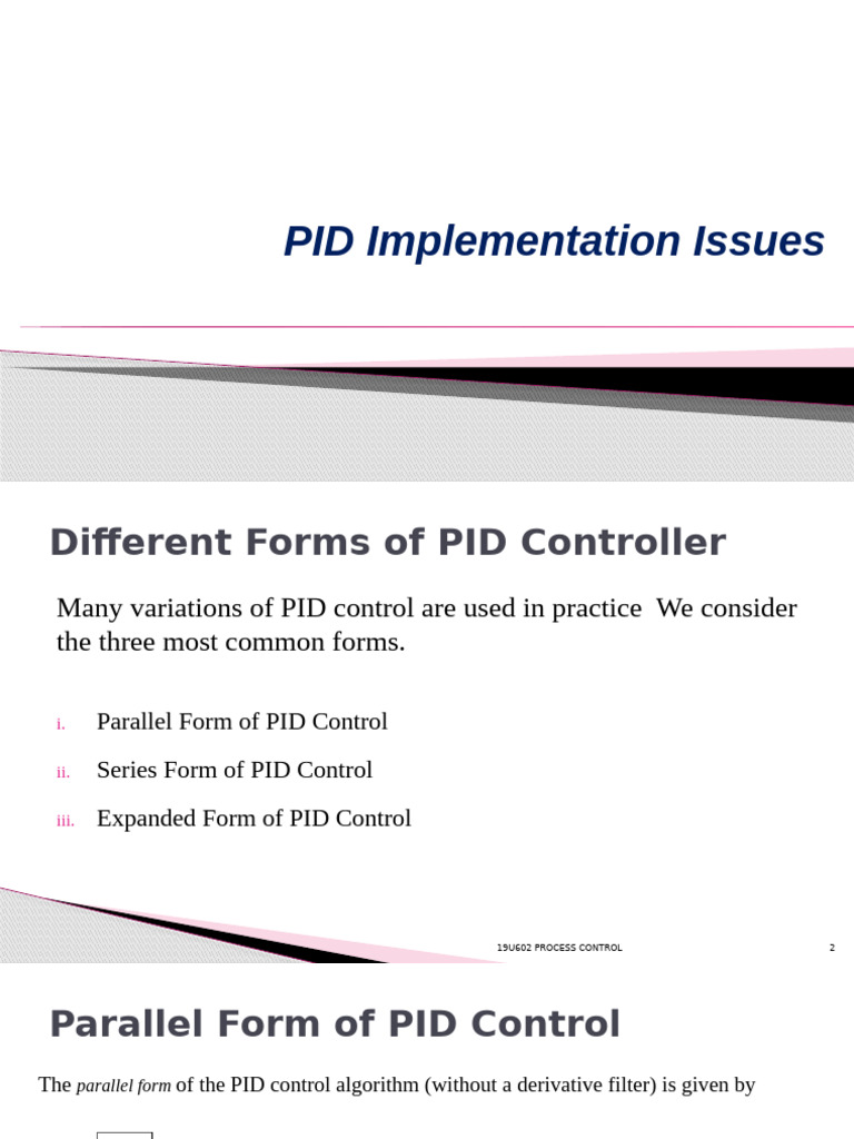 PID Implementation issues | PDF | Control Theory | Applied Mathematics