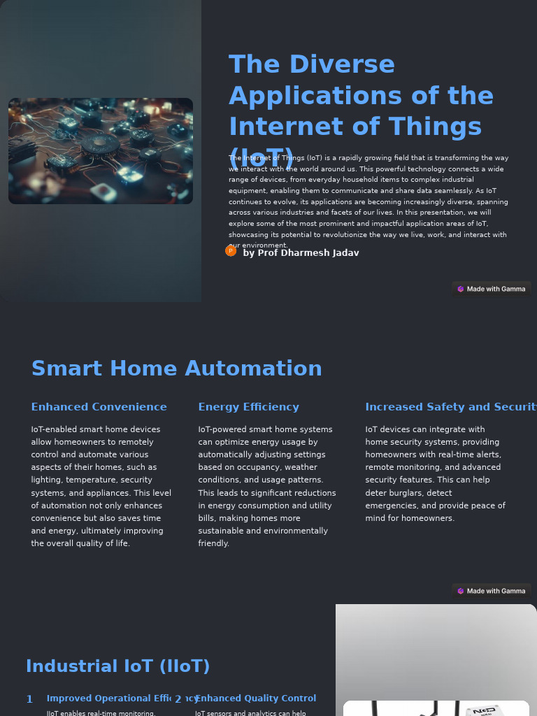 The Diverse Applications of The Internet of Things IoT | PDF | Internet ...