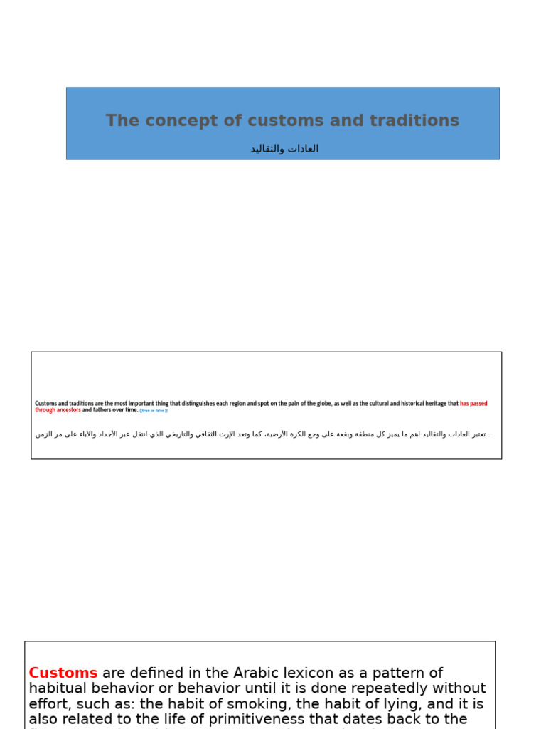 Customs - Traditions 2 | PDF