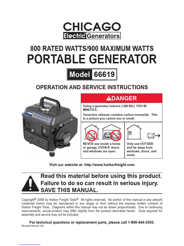 Portable Generator: Model | PDF | Gasoline | Electric Generator, image size:768x1024