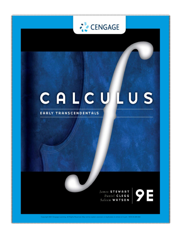 Calculus Early Transcendentals Ninth Edition by James Stewart, Daniel K ...