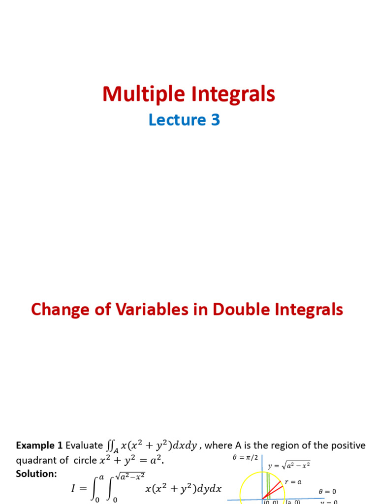 Multiple Integral Lecture 3 Pdf Mathematical Analysis Area