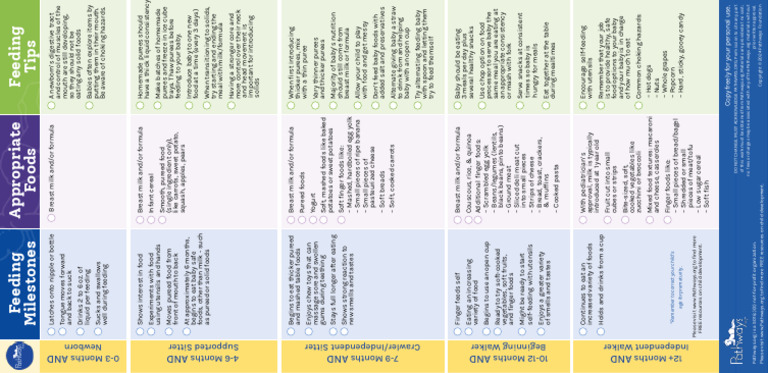 FeedingChecklist English 2024 | PDF | Foods | Infants