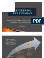 Pedoman Teknis Registrasi Pabean 2011