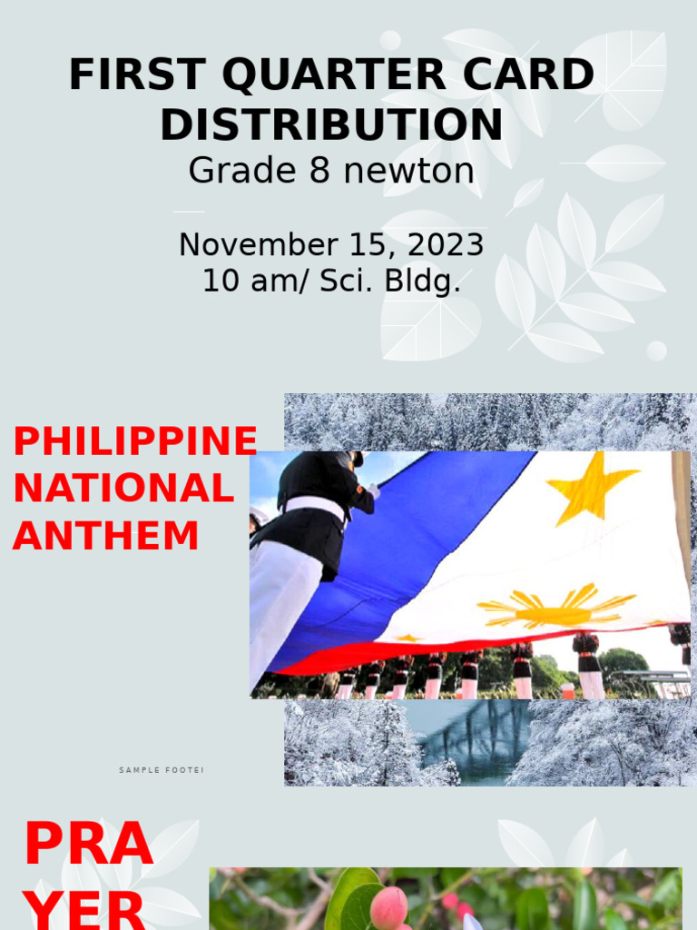 First Quarter Card Distribution Event | PDF | Microsoft Power Point ...